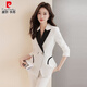 Pierre cardin white suit jacket for women 2025 spring and autumn new style contrasting temperament goddess style host professional suit YWZ9926 white single-piece suit S 80-91Jin [Jin equals 0.5 kg]