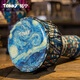 Tuoning genuine 10-inch children's lightweight African drums adult teacher recommends Lijiang hand drums for beginners percussion instruments 10-inch starry sky blue + thickened drum bag