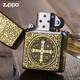 Zippo Original Original Genuine Lighter Armor Brass Tallado de cinco lados Evil Spirit Elegy Custom Gift Regal Rutina Constantino Constantino Stand-Alone Dy9902d