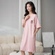 Cat Man (MiiOW) nightgown pajamas for women in summer pure cotton-free bra large size with breast pads to wear outside home clothes 2025 new style 702 XL Recommended weight 120-140Jin [Jin equals 0.5 kg]