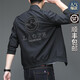 AX Armani Flight Jacket Men's 2025 Spring and Autumn Trendy High-End Embroidered Baseball Uniform Spring and Autumn Casual Jacket 08559-Black 2XL