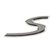 Porsche S car logo for the country of Great Watanabe Cayenne 911 Caman macan718 letter S tail logo Paramela modified word S label S label - bright silver