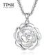 TTMIX platinum pendant rose pendant women's pt950 platinum pendant colorful craft large size 4.9-5.1g