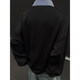 Pugesi (PUGESI) fat man large size fake two-piece contrasting color polo sweatshirt men's Henry collar spring and autumn loose plus fat shirt collar top jacket A001-W2343 black regular 4XL 180-205Jin Jin equals 0.5 kg