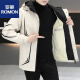 罗蒙（ROMON）连帽工装外套男秋冬季加绒加厚棉衣服夹克男士保暖防寒冬装派克服 719灰色【加 绒加 厚】 90-110斤 M