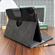 Yaluge 2017 iPad pro12.9 inch protective case A1584 old generation 2 generation por12.9 Apple flat panel 1670 rotary support ML0R2CH business men's leather case handheld brown-with bracelet [with explosion-proof tempered film] 2017/2015 iPad P