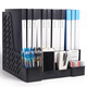 FUQIANG vertical desktop file bar office thickened file storage rack 4-band 9848 black four-grid file rack (with pen holder