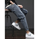 Playboy; Playboy Jeans Herren 2025 Neuer Frühlings- und Sommer Lose Straight Stretch Casual Hohose Herren -Trends Sommer 306 Black Grey + 6621 Blau 29 2 Fuß 2