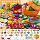 
Sugar rice fruit cut Le children's toys peelable vegetables big persimmon storage can bite boys and girls gifts