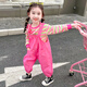 
Beautiful children's spring overalls suit 2025 new children's spring and autumn clothes striped casual baby girl Korean version two-piece set picture color 140
