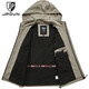 JP autumn and winter men's clothing with velvet vest hooded thick vest horse clip keeps warm 9906 khaki 2XL (suitable for 155 Jin [Jin equals 0.5 kg]-170 Jin [Jin equals 0.5 kg])