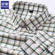 ROMON pure cotton furry plaid shirt men's long-sleeved casual and versatile middle-aged and elderly 100% cotton easy-to-maintain father's shirt 691 blue grid 40 (50) [Suggested 120-140Jin [Jin equals 0.5 kg]]