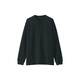 MUJI Men's UV Protection Waffle Henry Collar Long Sleeve T-Shirt Men's Bottoming Shirt Men's Spring Black XL (180/104A)