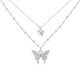 Chow Tai Fook PT950 platinum butterfly necklace light luxury niche clavicle chain new 520 Valentine's Day gift Valentine's Day gift Valentine's Day gift