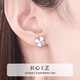 DL 1998pt950 platinum four-leaf clover earrings for girls little lucky love earrings Teacher's Day birthday four-leaf clover earrings