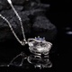 Pop S925 sterling silver natural tanzanite white crystal colored treasure necklace women's niche design light luxury pendant temperament chain necklace