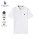 U.S. POLO ASSN.polo shirt men's business casual men's summer short-sleeved T-shirt lapel half-sleeved top men's Father's Day gift