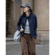 Demana [intelligent casual style] spring fashionable split-piece stand collar comfortable air layered meat short women's jacket
