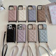 Tongrubi Crossbody Lanyard iPhone16 Strap Mobiltelefonhülle für Apple 15Promax mit Wechselkartenbeutel integriert 14 Diamantring Schnalle Flip Mirror Black Card Bag iPhone16Promax