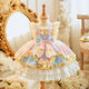 Gduck Kids Little Yellow Ente [1278 Menschen gelobt] Kinderkleidung Mädchen Lolita Prinzessin Kleid zum ersten Geburtstagskleid Baby Performance Pink 552 Pink Gelb One Size 110