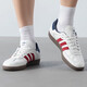 Adidas (adidas) Clover men's shoes and women's shoes 25 summer new SAMBA sneakers fashionable T-toe shoes low top casual couple's shoes IH4881/bright white/victory red/deep indigo 39