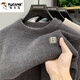 Woodpecker integrated velvet high-end round neck sweater for men's autumn and winter style plus velvet thickened warm base knitted sweater clothes 10749/9906 beige [added velvet thickened] 3XL