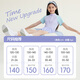 Li Ning (LI-NING) children's swimsuit girls color-blocked short-sleeved one-piece boxer swimsuit conservative casual swimsuit 0052 purple blue 160
