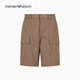 EMPORIO ARMANI/阿玛尼官方旗舰【父亲节礼物】新款男士宽松百慕大短裤2025夏季 U6195-珠光巧克力色 50 (L)