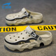 Qibohui Cave Schuhe Jungen und Teenager 2025 Sommer neuer Stil im Freien Anti-Rutsch-Slipper Slipper Sports Beach Schuhe grau 41