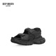 Souffle profonde souffle profonde chaussures de femmes décontractées velcro épaisses sandales sandales féminines ax14110 noir 38