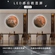 Kleine Gemälde Uhr High-End-Sense kreisförmiger Mond Esszimmer Hänge elektronische Uhr Wanduhr Wohnzimmer 2025 Neue Style-Eingang Dekorative Maluhr ZP3893 [LED Digital Display Screen-Can immer eingestellt werden] 47 Zoll 120*120 cm [elektrisches Modell mit Lichtern]