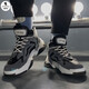 夏威保罗国风雪地靴冬季加绒内增高男鞋12cm运动老爹鞋男士增高鞋10cm潮鞋 灰桔（隐形增高12cm） 40