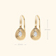 Helas Hera Naples series 18K gold earrings drop-shaped diamond ear hooks women's new earrings birthday gift 18K gold gold color
