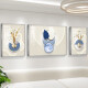 北欧客厅装饰画轻奢抽象沙发背景墙壁画现代简约卧室晶瓷挂画 TXMG12004 中间70*50cm/左右35*50cm适用2