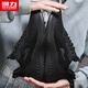 Huili Chaussures officielles pour hommes et chaussures de sport pour hommes 2025 Été respirant de nouvelles chaussures Black Men's Black 40