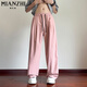 Cotton 2025 new draped quick-drying ice silk thin pants for men in summer loose trend straight wide-leg sports casual pants K368 light gray [high quality 21] XL 125-140Jin [Jin equals 0.5 kg]