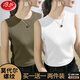 Gilet à cou rond de Langsha pour les femmes portant un haut de base sans manches Slim et Slim Slim Fit et mince.