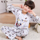 Brudin Kinderpyjamas Männer 7-12 Jahre alte Pure Cotton Kinderpyjamas Summer Boy Set reines Baumwoll kleine mittelgroße Kinder Frühling und Herbst Langarm Runde 826 Handstand Affe 22 Größe Empfohlener Höhe 160-165 cm