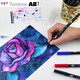 Dragonfly Japaner importiert stationärer Tombow Dragonfly Weicher Kopf Stift Doppelkopf Aquarell Stift abt Farbpinsel Zeichnung Haken Line Handcince Grüne Gelb-Waschkinder Schüler Gemälde 679-Dark Purple