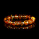 Shuque natural Baltic amber old-type beeswax blood amber waist beads diy loose beads single multi-treasure bracelet bracelet diameter about 7* height about 7mm/piece