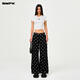 
SMFK cross classic wide-leg jeans retro loose casual and versatile Xu Jingyun same style PD005BJ/BG/LG/CW Black Garden XS