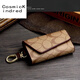 COSMICKINDDRED Brand New European and American Key Sac Imitation Toivas Mens and Women's Car Key Sac grande capacité Men's Key Chain Black Gray (Circle Pattern)