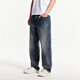Jack Jones (JACK/JONES) 25-year summer men's clothing 907 loose straight jeans men's retro washing trendy casual brand pants E42 medium blue denim 31 175 W31/L30