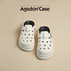 
Aogu Shiden thick-soled hole shoes for women 2025 spring and summer new style wear soft sole comfortable beach slippers simple toe tow LDN6210 simple white 37-38