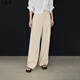 Lily2025 Spring New Lycel Cotton Plant teint à haute taille Venue polyvalente Pantalon de pantalon à jambes larges haut de gamme pour les femmes 716 Khaki léger M