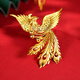 Best Qichang Gold Phoenix Ring Wedding Three Gold Hardware 999 Pure Gold Wedding Set Gift Wedding Set for Wife Gift Phoenix Ring About 32g