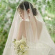 Tongrubi Lao Phoenix 999 wedding veil bride's main Korean super fairy nude gauze minimalist headdress white Swiss mesh about 1.5 meters * 1.5 meters soft gauze