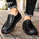 
SNGUNY high-end light luxury brand casual shoes men's 2025 spring new Doudou shoes men's cowhide leather business leather shoes men black [9916 four-season model] 38 (240mm)