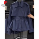 Pierre Cardin (pierre cardin) windbreaker 2025 early spring new style large size slightly fat unique super good-looking small fashionable navy blue windbreaker jacket navy blue this year's popular/design sense niche/cold L recommended 100-120Jin Jin equals 0.5 kg
