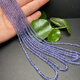 Lierui Natural Tanzanite Necklace Blue Purple Gemstone Necklace Bracelet Faceted Plate Beads DIY Handmade Beaded Semi-finished Products High Quality 4 5.3 mm Long Approximately 42 44 Tower Chain 17